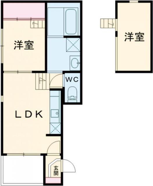 STAGE千舟(1LDK/2階)の間取り写真