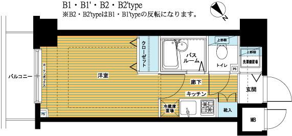 フェニックス日本橋イースト(1K/9階)の間取り写真