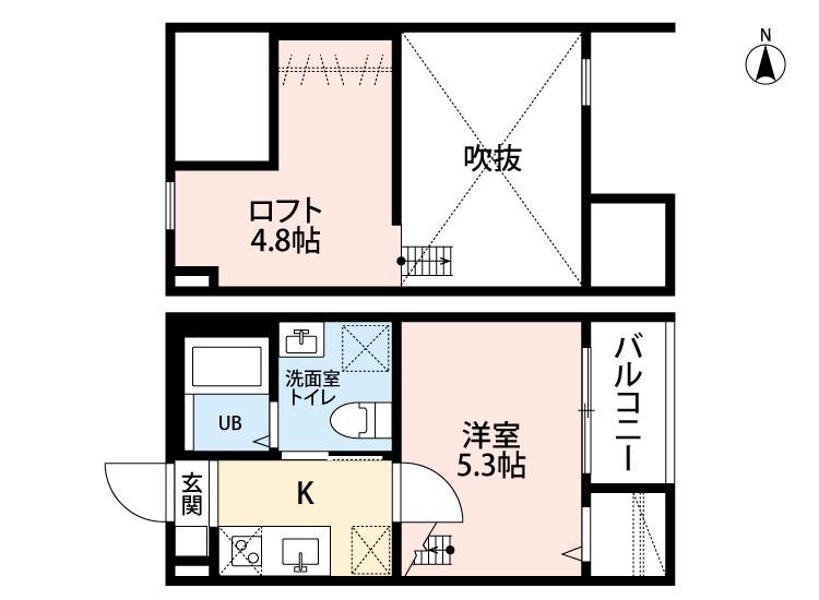 LSレジデンス名古屋(1K/1階)の間取り写真