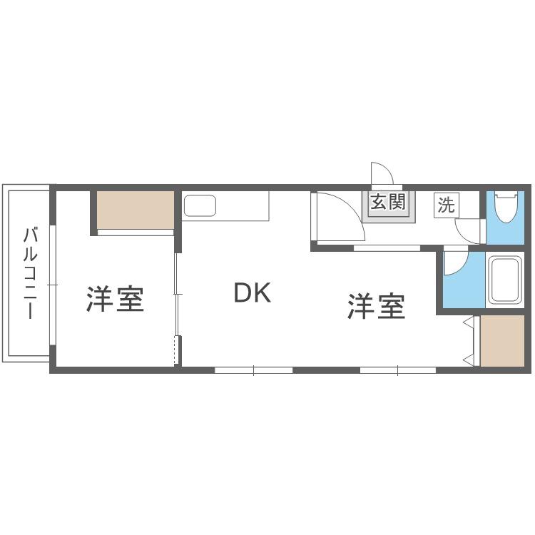 サルーン417(1LDK/3階)の間取り写真