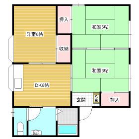 伊北シティ(3DK/2階)の間取り写真