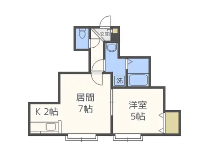 ヴェローチェ(1LDK/2階)の間取り写真