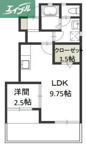 ボア・ラヴィーヌ F(1LDK/1階)の間取り写真