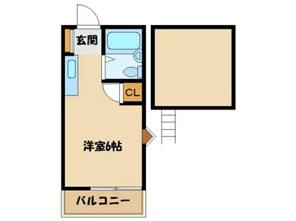 ハイムシルエット(ワンルーム/1階)の間取り写真