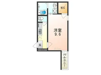 フジパレス鳳駅西III番館(1K/1階)の間取り写真