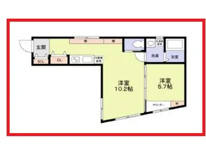 エコリュックス(1LDK/3階)の間取り写真