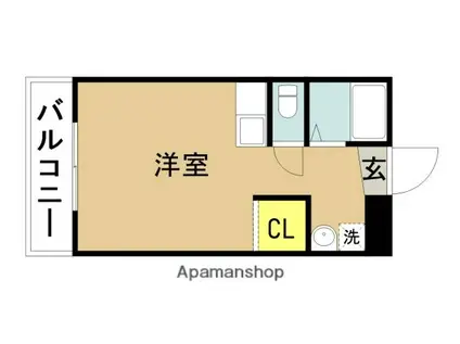 EPCOTII(ワンルーム/4階)の間取り写真