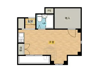 メゾンモアー(1K/4階)の間取り写真