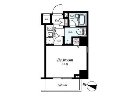 ヴァレッシア代田橋シティ(1K/3階)の間取り写真