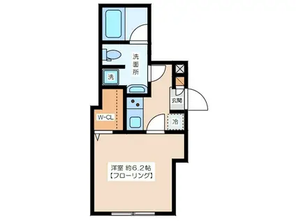 HOUSING松原ビル(1K/1階)の間取り写真