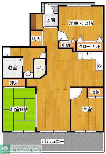 西福岡マリナタウンイーストコート6号棟(3LDK/8階)の間取り写真
