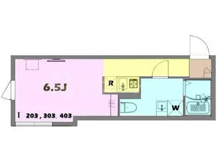WILLE NISHIARAI(ワンルーム/2階)の間取り写真