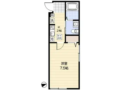 ソラーナレジデンス(1K/1階)の間取り写真