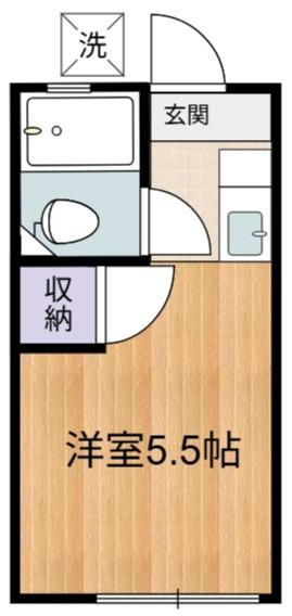 田中アパート(1K/1階)の間取り写真