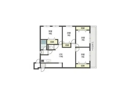 アマルフィ(4LDK/1階)の間取り写真