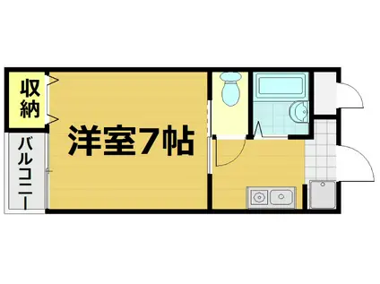 第48長栄レイク唐橋(1K/3階)の間取り写真