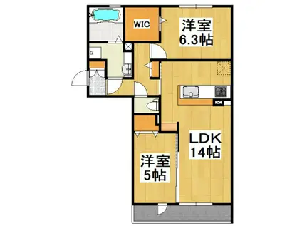 ロイジェントパークス レイクタウン III A(2LDK/3階)の間取り写真