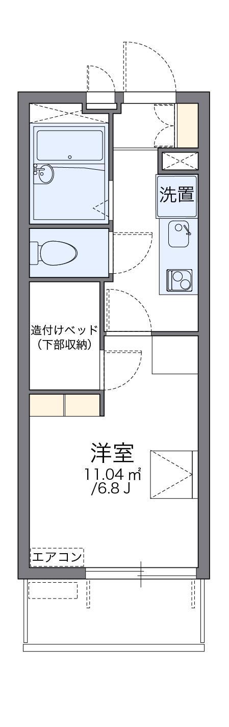 レオパレスORCHID A(1K/2階)の間取り写真