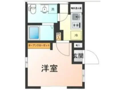 ALETTA大島(1K/4階)の間取り写真