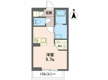 シャーメゾンMAPLE(ワンルーム/1階)の間取り写真