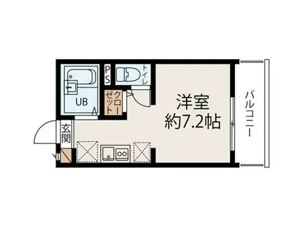 コンフォートレジデンス西新井(ワンルーム/3階)の間取り写真