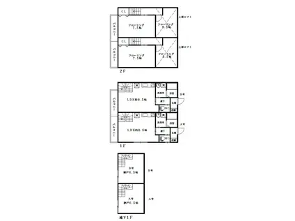 パーチェ小松島(2LDK/1階)の間取り写真