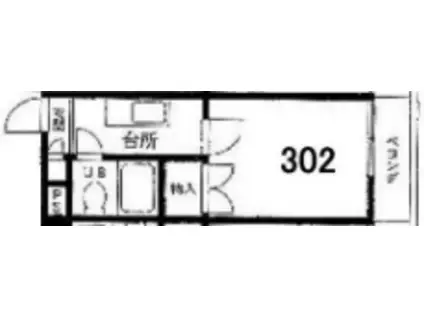 オルバス西新宿(1K/3階)の間取り写真