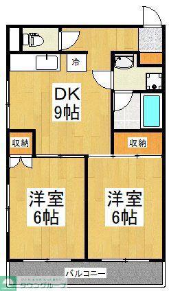ORCHARD(2DK/4階)の間取り写真