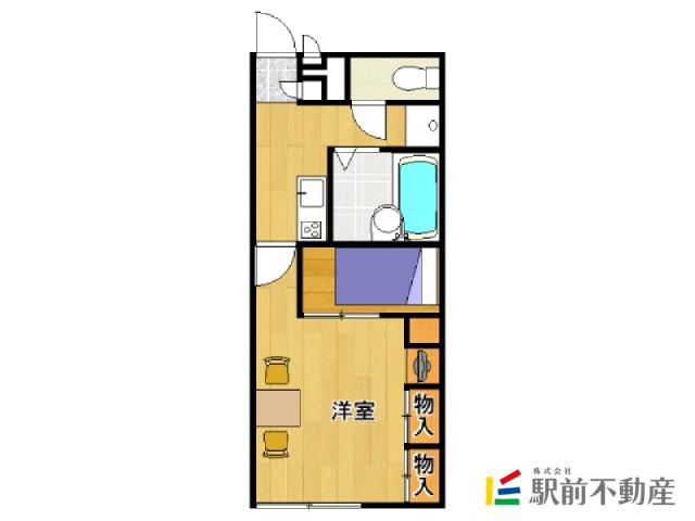 レオパレスTAMON(1K/2階)の間取り写真