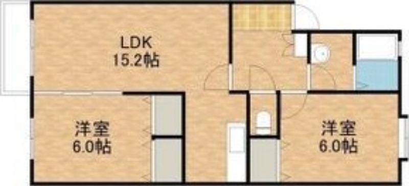 フェバリット(2LDK/2階)の間取り写真