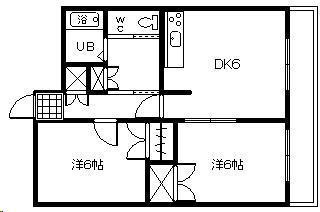 ヴィラK`S(2DK/5階)の間取り写真