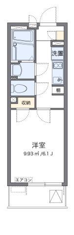 クレイノのぞみII(1K/3階)の間取り写真