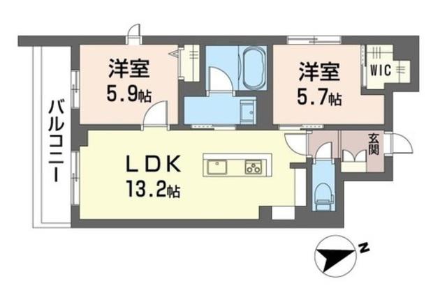 リヴィオンハウス(2LDK/2階)の間取り写真