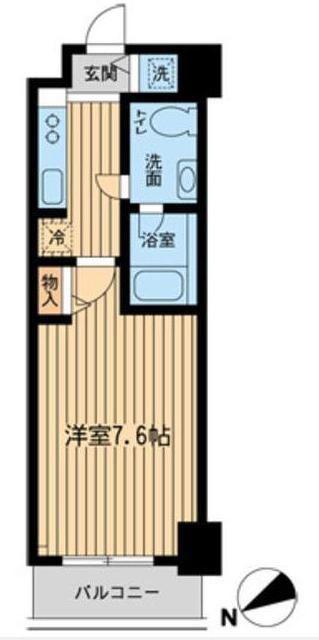 ミュプレ練馬桜台(1K/6階)の間取り写真