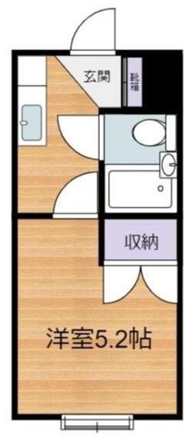 ヘリオス378谷保(1K/2階)の間取り写真