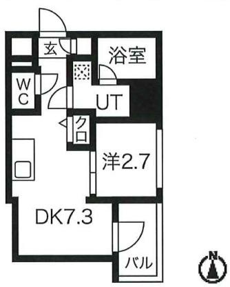 スパシエ新板橋(1DK/8階)の間取り写真