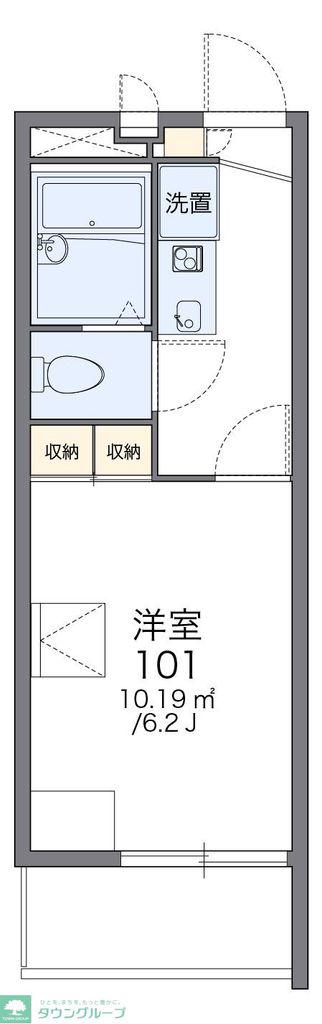 レオパレス彩(1K/1階)の間取り写真