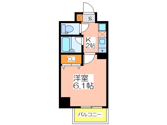 LA・SERENA(1K/3階)の間取り写真