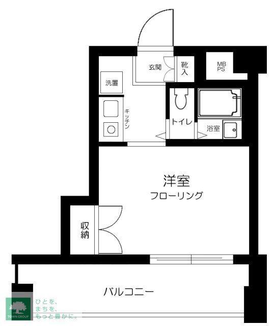 ライオンズマンション三軒茶屋第7(1K/4階)の間取り写真