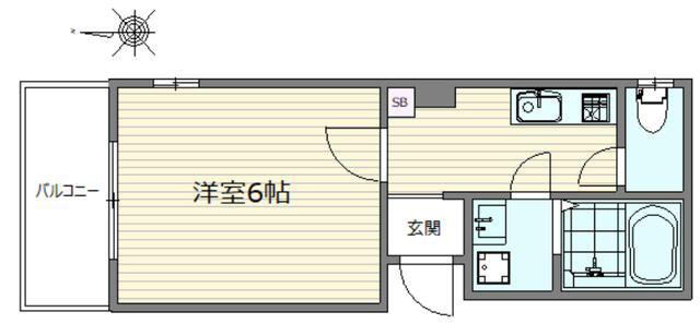 アルバ新宿(1K/3階)の間取り写真