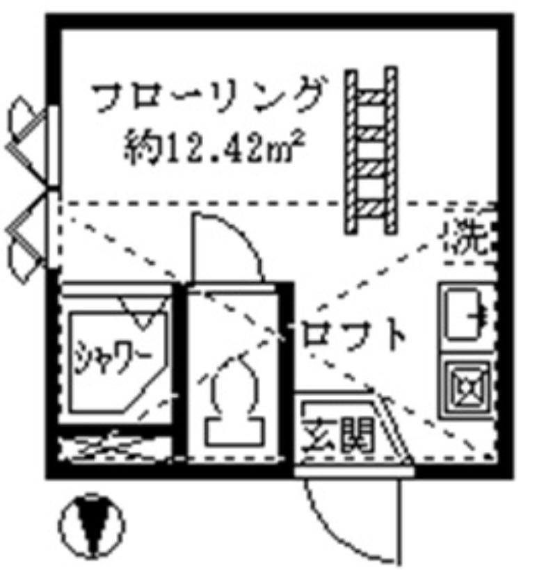 フェリス中野(ワンルーム/1階)の間取り写真