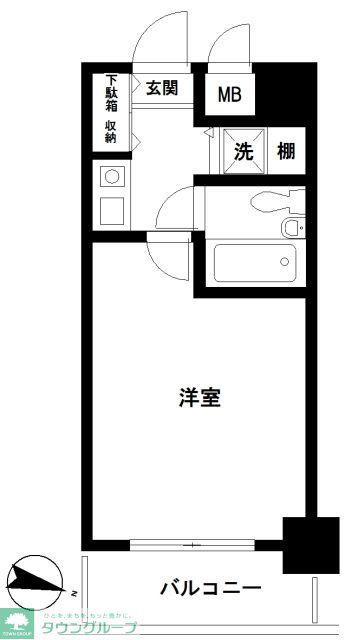 ライオンズプラザ本蓮沼(1K/8階)の間取り写真