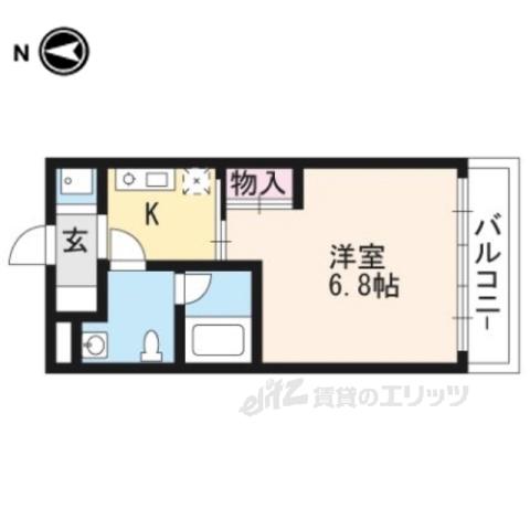 ピエニぺサ(1K/3階)の間取り写真