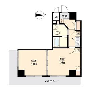 アーバンフラッツ新栄(2K/14階)の間取り写真