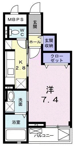 ロイヤルステイツ(1K/3階)の間取り写真