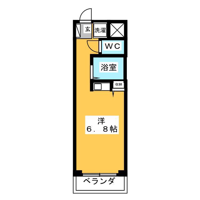 蕨パークプラザC棟(ワンルーム/4階)の間取り写真