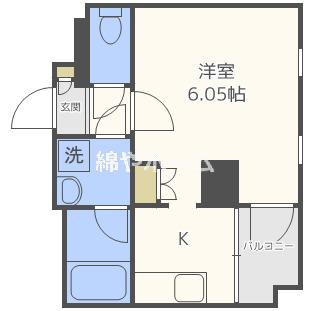 CHATEAU NAMBA RIPPLE(1K/2階)の間取り写真