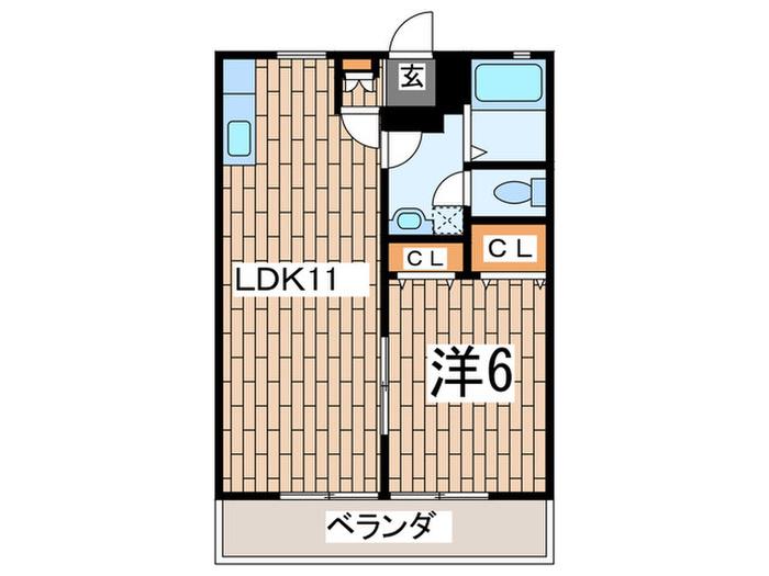 ベルリバ-金沢文庫 A(1LDK/2階)の間取り写真