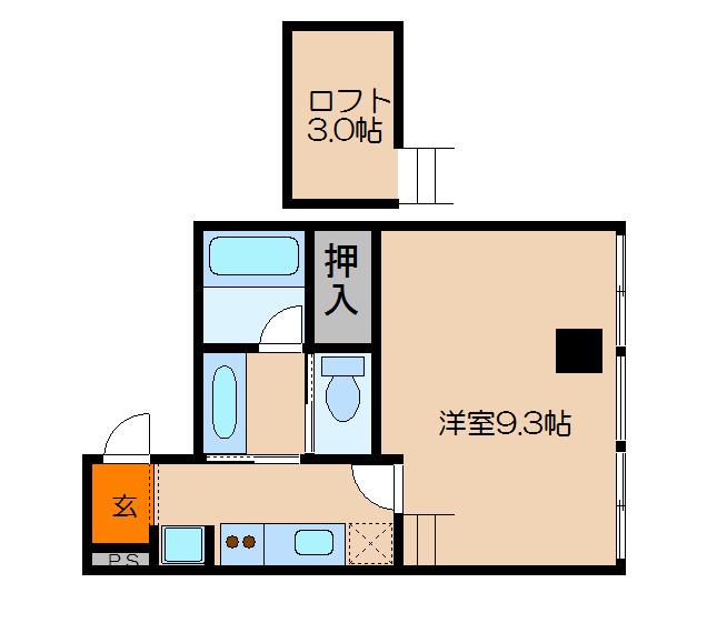 M&MS APARTMENT(1K/4階)の間取り写真