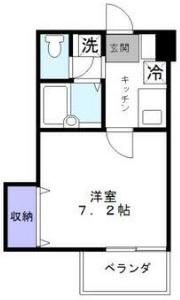 メゾン三岡(1K/2階)の間取り写真